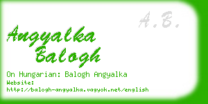 angyalka balogh business card